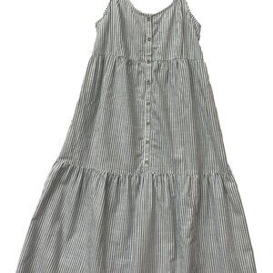 Isabel & Ingrid Dress Striped Blue White Sleeveless Size Small NWT